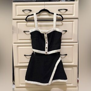 Aqua tweet top and skort